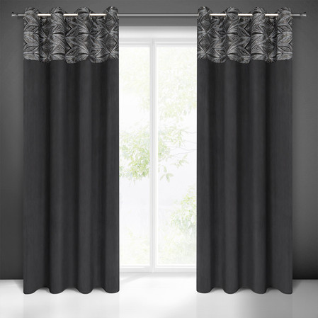 ZASŁONA GOTOWA ARIANA 140 X 250 CM CZARNY