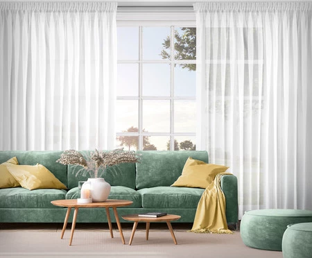 FIRANA GOTOWA LUCY NA TAŚMIE 300 X 270 CM BIAŁY