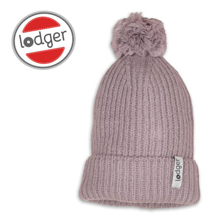 Lodger Czapeczka z wełny merino 100% różowa Rose 1-2 lata
