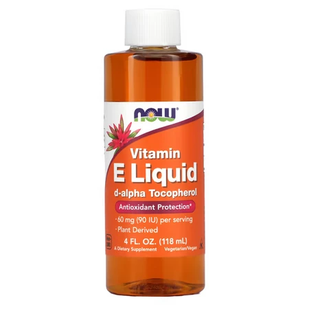 NOW FOODS Vitamin E liquid d-alpha Tocopherol - Witamina E krople (120 ml)