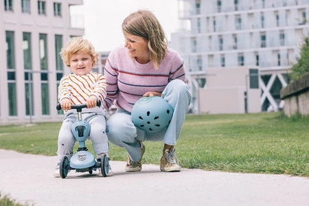 SCOOTANDRIDE Kask XXS-S dla dzieci 1-5 lat Steel