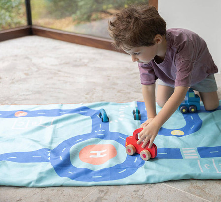 QUUT Dwustronny ręcznik plażowy PlayTowels M (140 x 70cm) Road