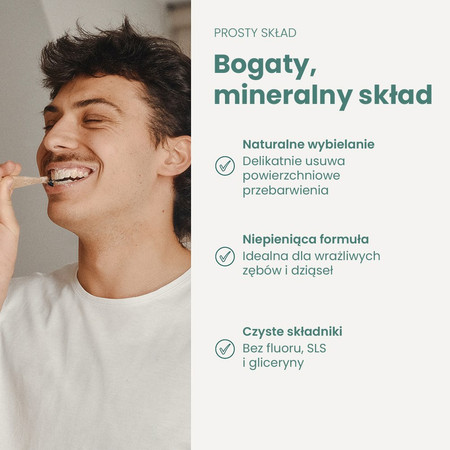 Georganics, Mineralna pasta do zębów w słoiku, bez fluoru, do codziennej pielęgnacji, smak zielonej mięty, 60 ml