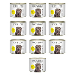 Zestaw 10x DOG'S LOVE Huhn - kurczak z gruszką, komosą ryżową i marchewką (200g)