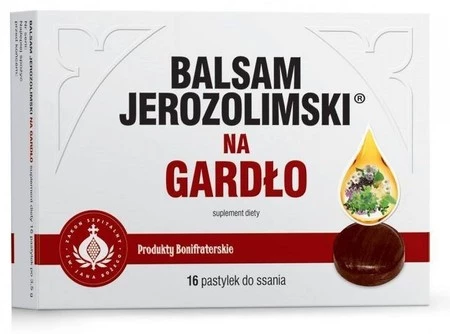 Produkty Bonifraterskie − Balsam Jerozolimski na gardło − 16 pastylek