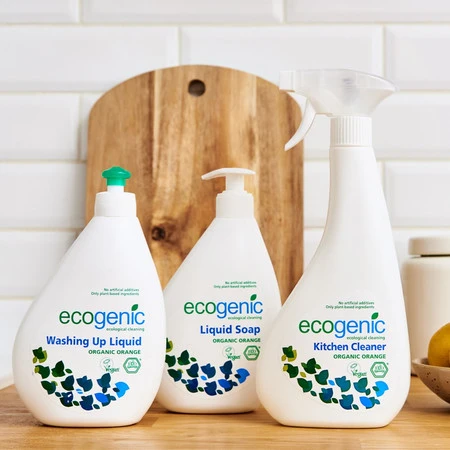 Ecogenic, Mydło do rąk w płynie z pompką, Pomarańcza, 500 ml