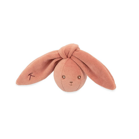 Kaloo Miękka piłeczka-grzechotka Królik 6 cm ceglana kolekcja Lapinoo
