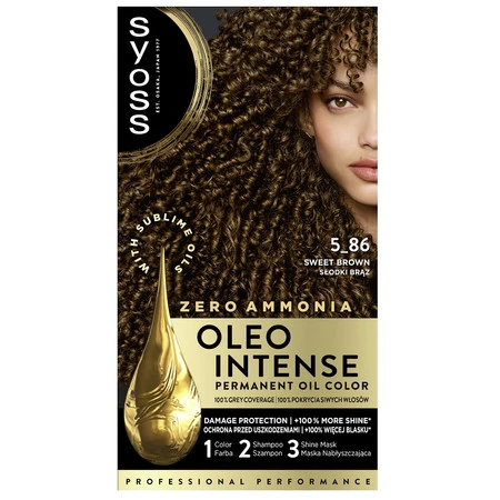 Oleo Intense farba do włosów trwale koloryzująca z olejkami 5-86 Słodki Brąz