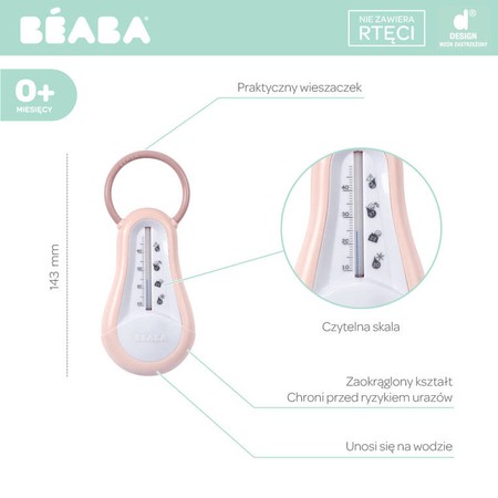 Beaba Termometr do kąpieli Old Pink (stary indeks: 920365)