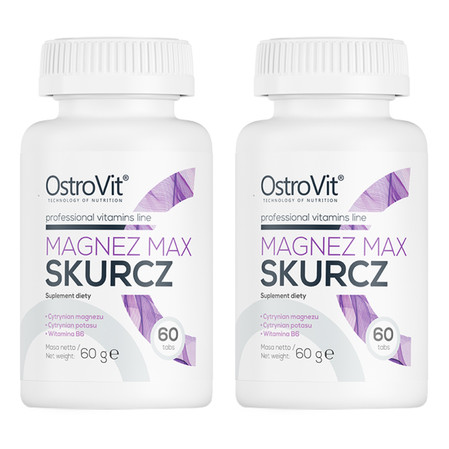 Zestaw 2x OSTROVIT Magnez Max Skurcz 60 tabl.
