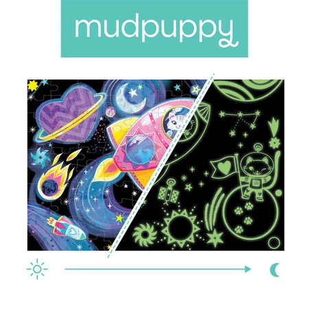 Mudpuppy Puzzle świecące w ciemności Kosmiczne marzenia 100 elementów 5+