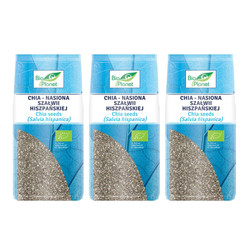 Zestaw: 3x Bio Planet − Chia, nasiona szałwii hiszpańskiej − 200 g
