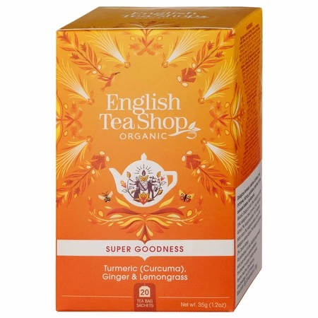 English Tea Shop Herbatka ziołowa z imbirem,kurkumą i trawą cytrynową (20x1,75) BIO 35 g