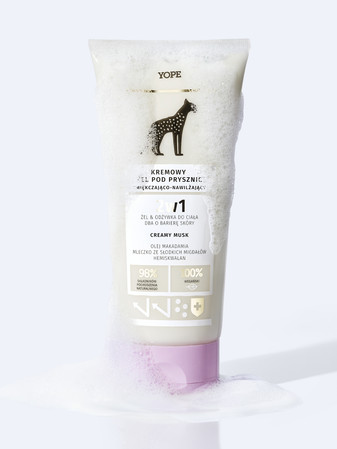 Yope - Zmiękczająco-nawilżający kremowy żel pod prysznic Creamy Musk 200ml
