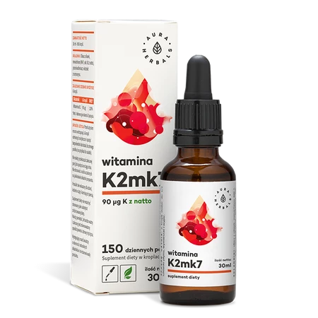 Aura Herbals − Witamina K2mk7 w kroplach − 30 ml