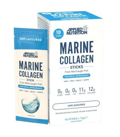 Applied Nutrition Marine Collagen Sticks kolagen morski na wsparcie stawów 10 x 12g smak natularny