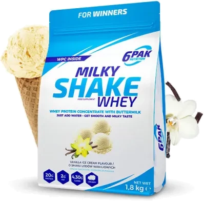 6PAK MILKY SHAKE WHEY odżywka białko WPC  700g smak lody waniliowe