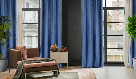 ZASŁONA GOTOWA LUSSI 140 X 250 CM GRANATOWY