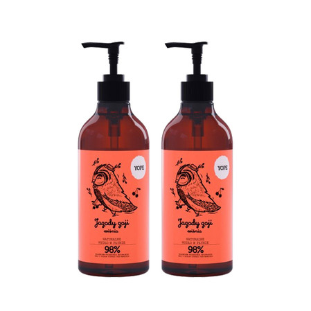Zestaw: 2x Yope - Naturalne mydło do rąk i ciała Jagody Goji i Wiśnia 500ml
