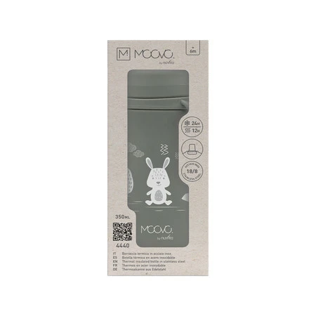 Nuvita, Bidon termiczny z ustnikiem Sage green, 350 ml