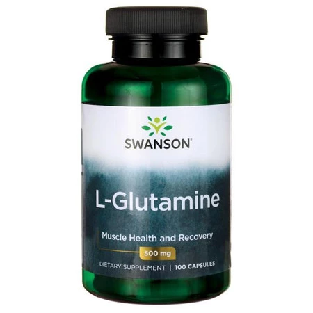 SWANSON L-Glutamina 500mg, 100kaps.