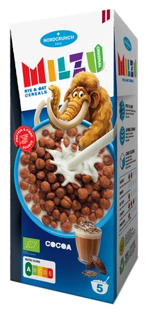 NORDCRUNCH (MILZU) KULKI PROTEINOWE KAKAOWE BIO 150 g