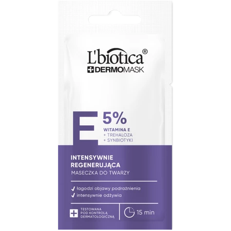 L'biotica Dermomask intensywnie regenerująca maska z witaminą E 8ml