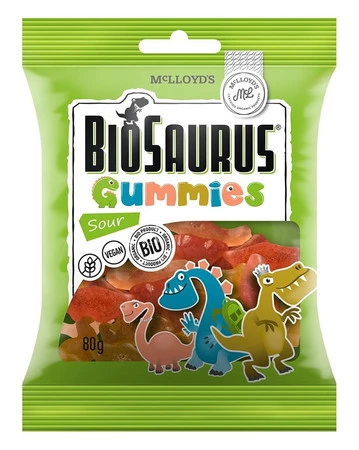 Żelki kwaśne BEZGL. BIO 80 g BioSaurus