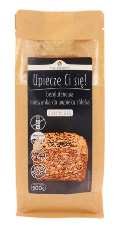 Pięć Przemian - Bezglutenowa mieszanka do wypieku chleba z czarnuszką - 500 g