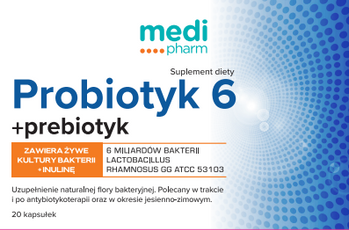 Medi Pharm Probiotyk 6+ - 20 kaps. KRÓTKA DATA 2026-09-30