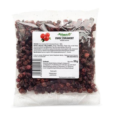 Żurawina owoc 50g HERBAPOL KRAKÓW