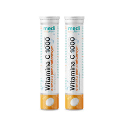 Zestaw: 2x Medi pharm Wit.C 1000 mg smak pomarańcza 20 tabl.