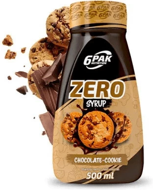 6PAK SYRUP ZERO syrop słądzący zero cukru 500ml smak czekolada ciasteczko