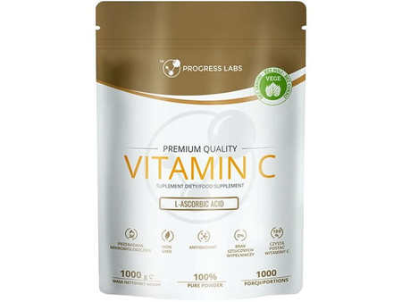 Progress Labs Witamina C W Proszku 100% Kwas  L-Askorbinowy 1000G