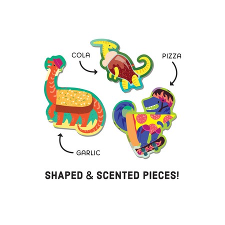 Mudpuppy Puzzle sensoryczne z elementami zapachowymi Pizzasaurus 60 elementów 4+