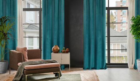 ZASŁONA GOTOWA LUSSI 140 X 250 CM CIEMNOTURKUSOWY