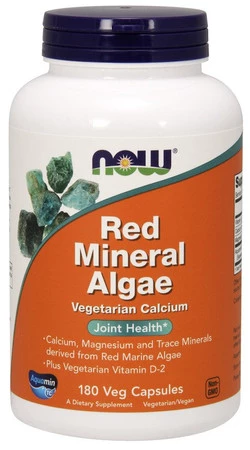 Now Foods Red Mineral Algae na wsparcie układu kostnego 180 kaps. vege
