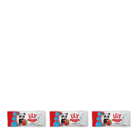 Zestaw: 3x LILY − Lizak z zestawem witamin o smaku truskawkowym − 1 szt.