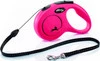 FLEXI NEW CLASSIC Smycz sznurowa S / 5m czerwona