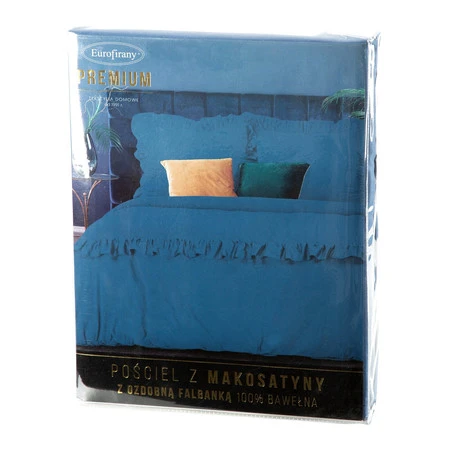 Komplet pościeli satynowej Venus, 160 x 200 cm, Ciemnoniebieski