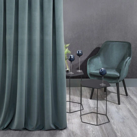 ZASŁONA GOTOWA KRISTI NA TAŚMIE 140 X 270 CM JASNONIEBIESKI