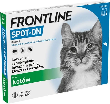 FRONTLINE Spot-On Kot Krople na kleszcze pchły 1szt.