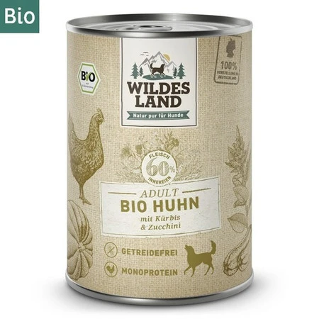WILDES LAND DOG Bio Huhn - bio kurczak z dynią i cukinią (400g)