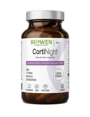 Biowen CortiNight ekstrakty roślinne i witaminy 60 kaps.