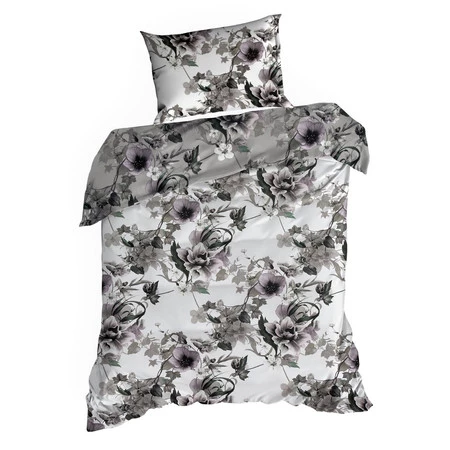 Komplet pościeli satynowej Nika 54, 220 x 200 cm, Popielaty