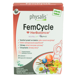 Physalis FemCycle kompleks na cykl menstruacyjny 20 tabl. + 20 kaps.