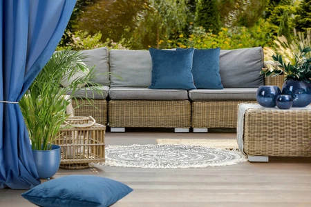 ZASŁONA GOTOWA RITA NA TAŚMIE 140 X 270 CM CIEMNONIEBIESKI