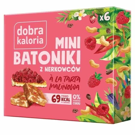 Dobra Kaloria Mini batoniki z nerkowców a'la tarta malinowa 6x17g