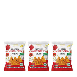 Zestaw: 3x CHRUPKI PIRAMIDKI PROTEINOWE O SMAKU SŁODKIEJ PAPRYKI BEZGLUTENOWE 60 g - POPCROP