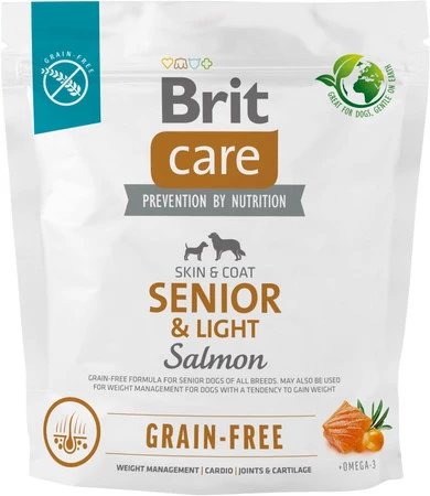 BRIT Care Dog Grain Free SENIOR / LIGHT Salmon 1kg